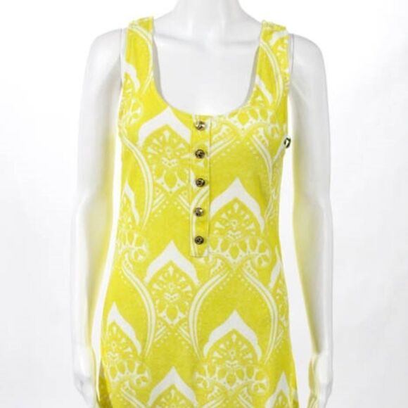 T-Bags Los Angeles Terry Yellow White Dress Sz. P - Picture 1 of 8